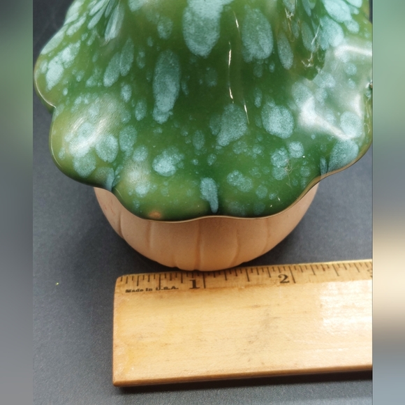 Ceramic Mushroom Garden Statue, Green Toadstool, Mushroom Figurine, Fairy Garden - Picture 14 of 14